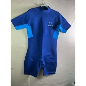 Realon Flexel shortyWetsuit Blue 2mm3mmNeoprene Back Zip Diving surfing Mens 2Xl